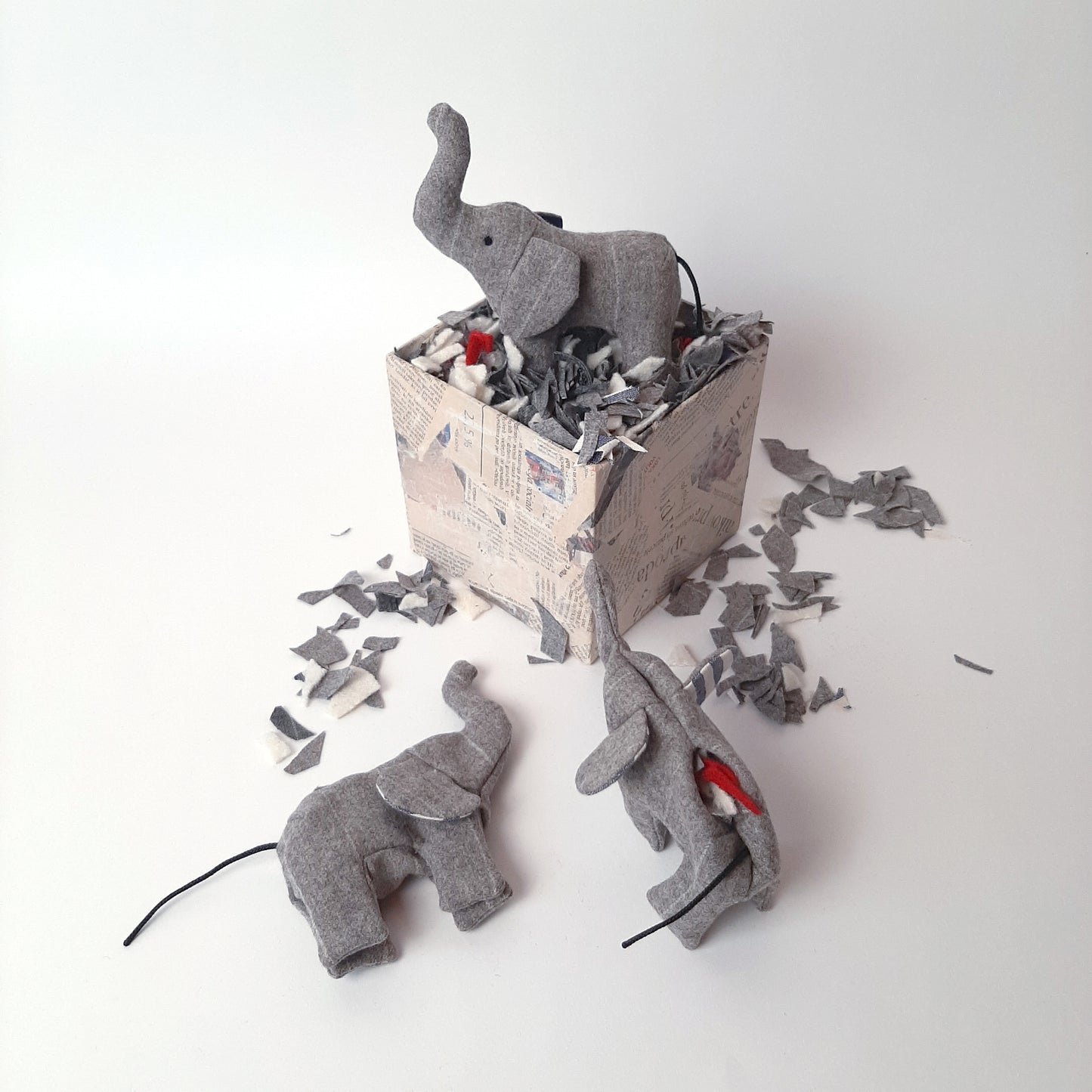 Little Grey Tweed Elephant